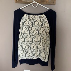 Anthropologie Lace back sweater